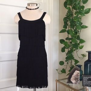 Black Fringe cocktail dress